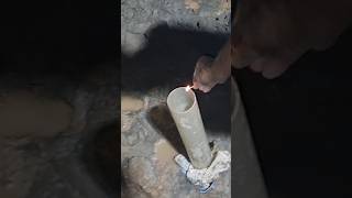 Why is a man lighting a pipe on fireplasticwatergaisresent videoriskwaterblasting [upl. by Eiggam]