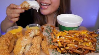 ASMR CRISPY WINGSTOP TENDERS  VOODOO FRIES MUKBANG NO TALKING [upl. by Tamiko]