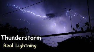 Thunderstorm Atmosphere  Real Thunder and lightnings at night  Thunderstorm Sounds for Sleeping [upl. by Torey457]