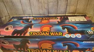 UNBOXING  Trojan War 168 Shot Compound Firework [upl. by Madriene]