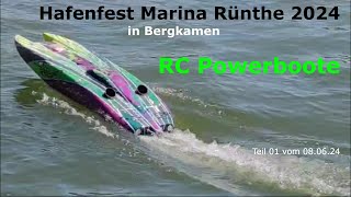 Hafenfest Marina Rünthe 2024 in Bergkamen RC Powerboote Teil 1😲 [upl. by Naivatco]