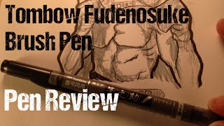 Tombow Fudenosuke Brush Pen  Twin Tip  Pen Review [upl. by Ynnaf]