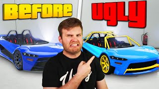 Building The UGLIEST Cars In GTA5 [upl. by Agbogla454]