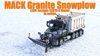 MACK Granite Snowplow  LEGO Technic 42078 C Model in action [upl. by Orlanta]