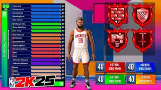 NEW BEST POPPER BUILD IN 2k25 BEST SHOOTING AND DEFENSIVE CENTER BUILD [upl. by Kanor]