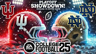 EA Sports NCAA 25  Playoff First Round Indiana vs Notre Dame Full Game Simulation Xbox Series X [upl. by Teplica180]