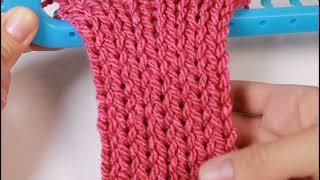 Rake Loom Basics Stockinette Stitch [upl. by Olatha]