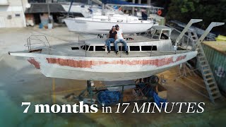 INCREDIBLE Boat Work TRANSFORMATION in minutes TIMELAPSE ⛵️ [upl. by Beaumont40]