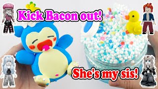 Slime Storytime Roblox  My friends forced me to kick my sister out because shes a Bacon [upl. by Mont]