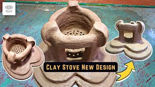 How to Make a Clay Wood Stove  How to Make a Stove Out of Clay  Most Beautiful Clay Wood Stove [upl. by Nwahsit447]