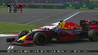 Vettel Verstappen And Ricciardo Battle  2016 Mexico Grand Prix [upl. by Elitnahc]