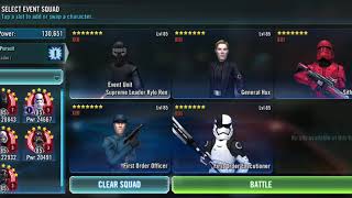 SWGOH GL Kylo SLKR event Tier 1 100 Win [upl. by Arbmik]