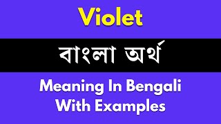 Violet Meaning in Bengali  Violet শব্দের বাংলা ভাষায় অর্থ অথবা মানে কি [upl. by Masson]