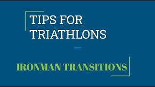 SET THE PACE TRIATHLON  TIPS  FULL IRONMAN and 703 TRANSITIONS [upl. by Tersina453]