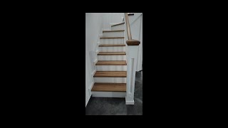 Scara interioara din lemn de StejarWoodStaircaseInsideOakInstalling [upl. by Lindon]