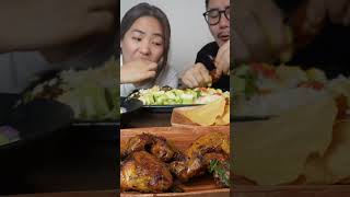 Northeast mukbang  Naga couple chicken wings mukbang mukbang food [upl. by Garber]