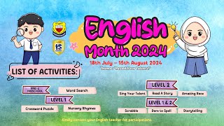 Episod 17  ENGLISH MONTH 2024 ACTIVITIES WEEK 1 [upl. by Mahseh]