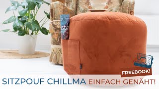 Sitzsack nähen ♥ Freebook Pouf CHILLMA  Stoffe Hemmers [upl. by Villiers]