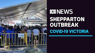 Shepparton residents turned away at COVID19 testing sites after waiting hours in line  ABC News [upl. by Roxane]