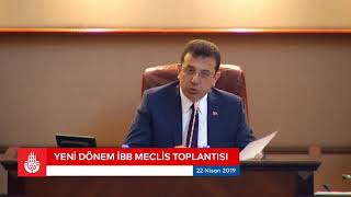 Yeni dönem ilk İBB Meclis Toplantısı Ekrem İmamoğlu yönetiminde yapılıyor [upl. by Aniri]