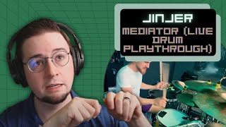 1st Time Reaction Jinjer  Mediator Live Drum Playthrough [upl. by Redyr]