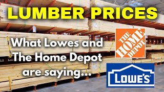 What Lowes and The Home Depot are Saying About Lumber Prices in 2023 [upl. by Beniamino]