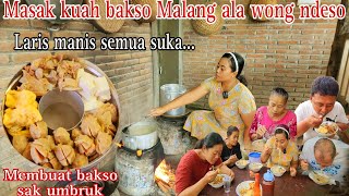 MASAK KUAH BAKSO MALANG ALA WONG NDESO LARIS MANIS‼️panen sayur dan buah di kebun sendiri [upl. by Iretak]