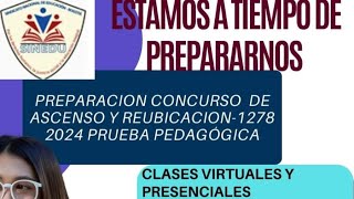 CAPACITACIÓN CONCURSO DE ASCENSO Y REUBICACIÓN DOCENTES 1278 [upl. by Atoiganap]