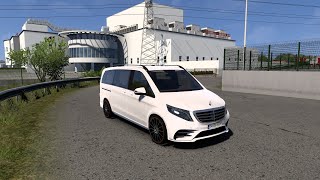 GKVFJX GAMING ETS2 NEW CAR MOD MERCEDES BENZ W447 V CLASS BY NIMIT ISMALL KAAN VAKKOTEAM V45 150 [upl. by Nereil]