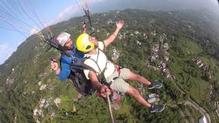 Paragliding fly like bird at Kalimpong on Delo Hill2015 [upl. by Reffinej200]