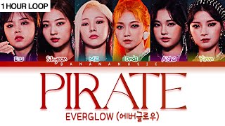 1 HOUR LOOP EVERGLOW PIRATE Color coded lyrics [upl. by Tutt819]