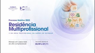 Residência Multiprofissional do HCFMUSP Como se inscrever [upl. by Merralee]