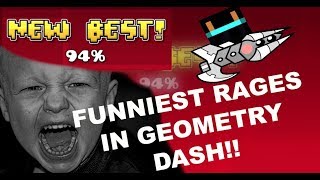 FUNNIEST RAGES IN GEOMETRY DASH RAZING717 MONTAGE [upl. by Zilef830]