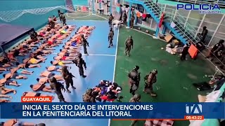 Es el sexto día de intervenciones de la Fuerza Pública en la Penitenciaría del Litoral [upl. by Eoz]