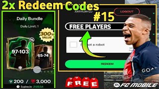 quot🔥 2x FC Mobile 25 Redeem Codes Get Your Free 100 Rated Card Nowquot [upl. by Odie]