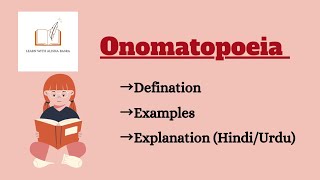 What is Onomatopoeia Explain in HindiUrdu [upl. by Ttenaj]