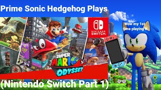 Prime Sonic Hedgehog Plays Super Mario Odyssey Nintendo Switch Part 1 [upl. by Hoem]