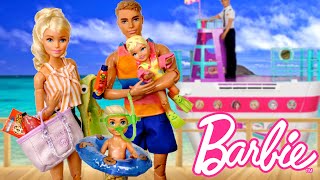 Barbie amp Ken Doll Family Summer Vacation Airport Routine [upl. by Querida378]