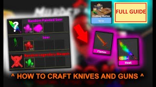 HOW TO CRAFT KNIVES AND GUNS IN MURDER MYSTERY 2  Roblox [upl. by Ensign]