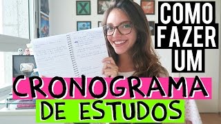 COMO FAZER UM CRONOGRAMAPLANO DE ESTUDOS  Débora Aladim [upl. by Abbe]