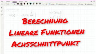 Berechnung Lineare Funktionen [upl. by Einal]