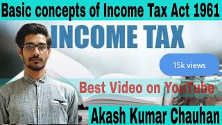 Basic concept of INCOME TAX Act 1961  By AKASH KUMAR CHAUHAN [upl. by Webb919]