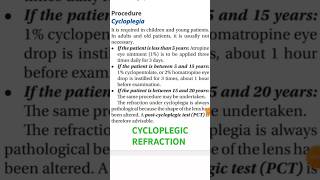 CYCLOPLEGIC REFRACTION [upl. by Oizirbaf]