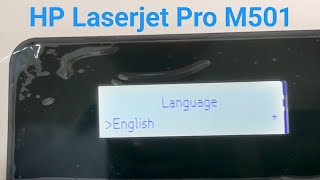 hp laserjet pro M501 Language setting [upl. by Itsirk]