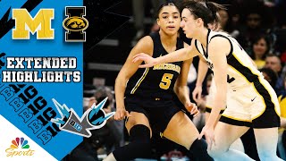 HIGHLIGHTS Michigan vs Iowa Caitlin Clark  Big Ten Womens Basketball  2152024  NBC Sports [upl. by Aitnom321]