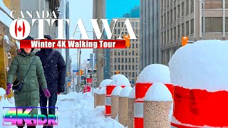 Ottawa Canada 🇨🇦 Weekend Walking Tour 07 Jan 2024 in 4K UHD HDR 60fps [upl. by Becket]