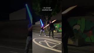 UNEDITED 12 SECOND LIGHTSABER DUEL starwars lightsaber jedi sith lightsaberduel [upl. by Eelarual]