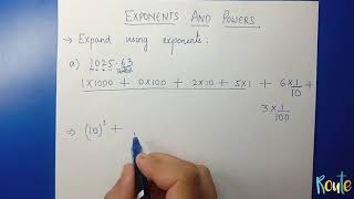 Exponents and powers ll Expanded forms ll Class 8 ll Chapter 12 [upl. by Zobias]