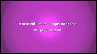 Papyrus Meaning [upl. by Theo]