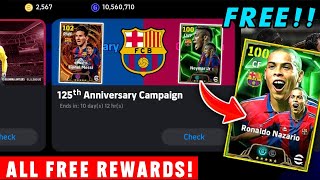 eFootball™ 2025 New Fc Barcelona 125th Anniversary Campaign Rewards  MSN Club Packs Coins [upl. by Wills]